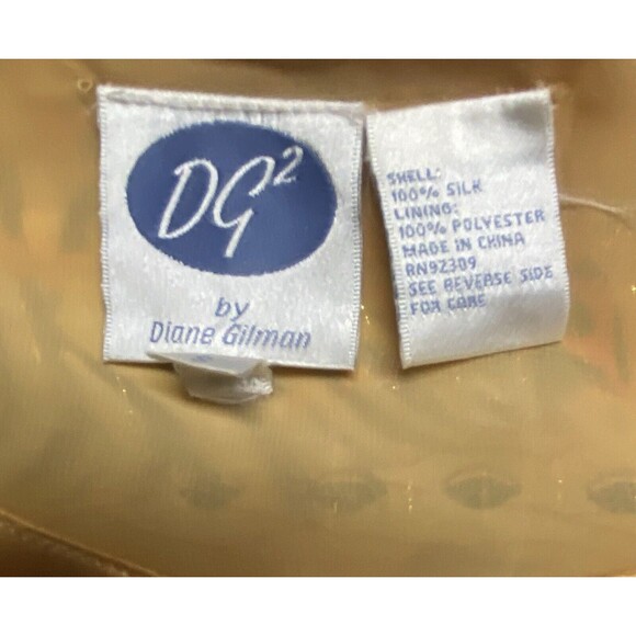 Diane Gilman Size Small Silk Beaded Embellished Semi Sheer Tunic Top - Picture 5 of 5